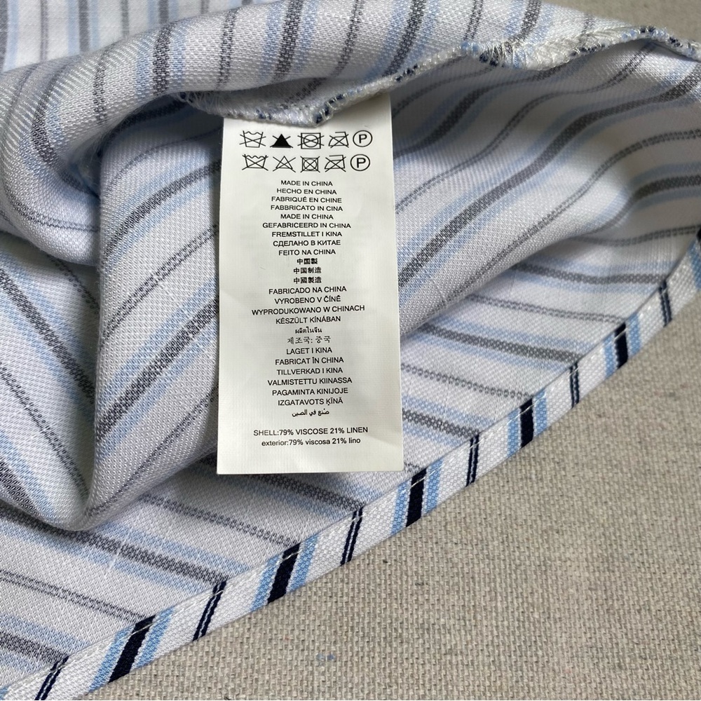 Michael Kors Striped Slip Midi Dress Adjustable Spaghetti Straps - Picture 12 of 15